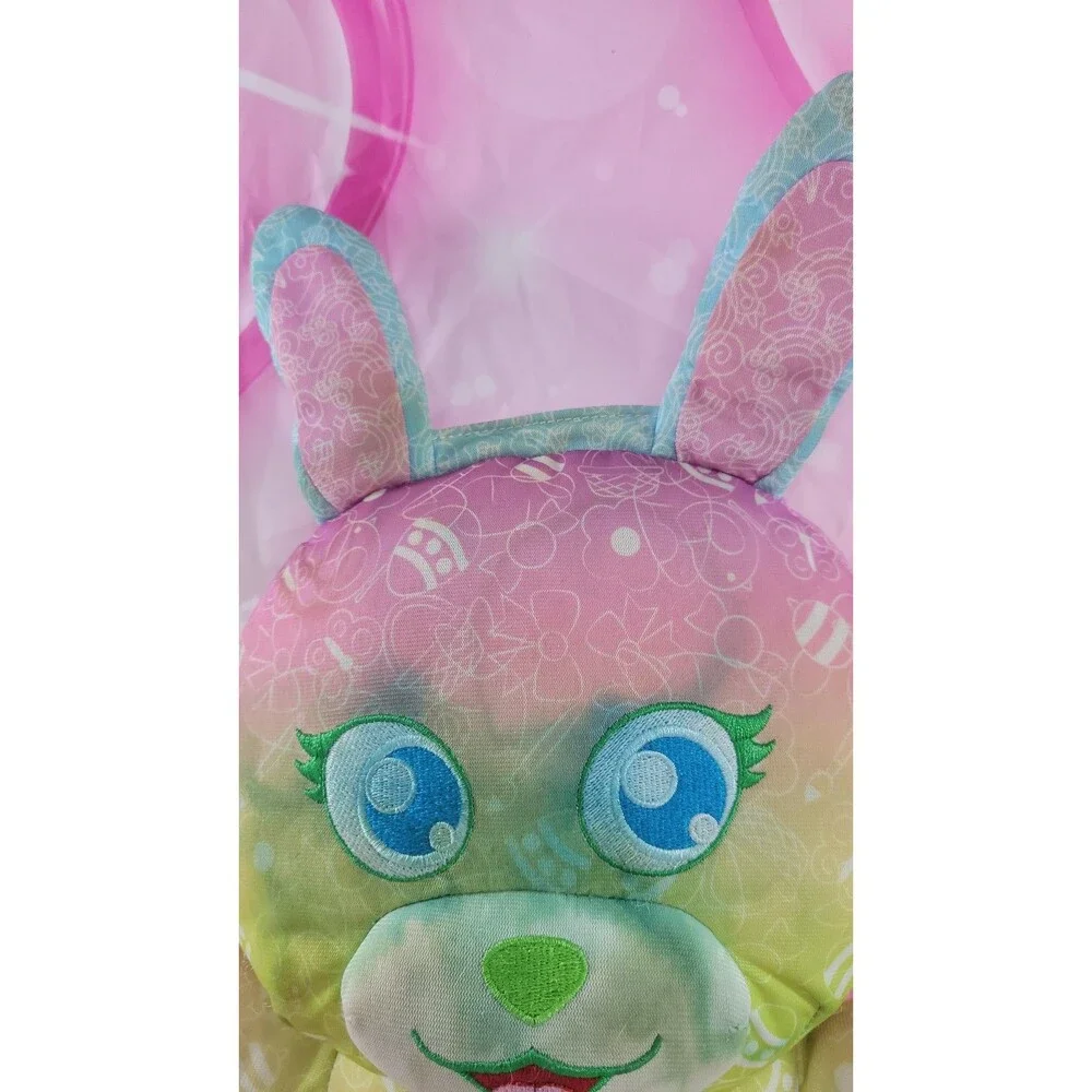 ​Tomy Doodle Bear Easter Egg Bunny Rabbit Pink Plush 17